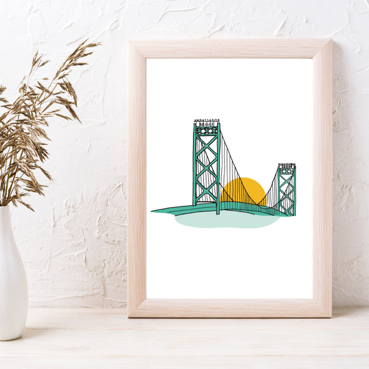 Ambassador Bridge Print (8×10)