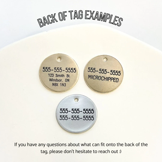 Dog id tag engraved online